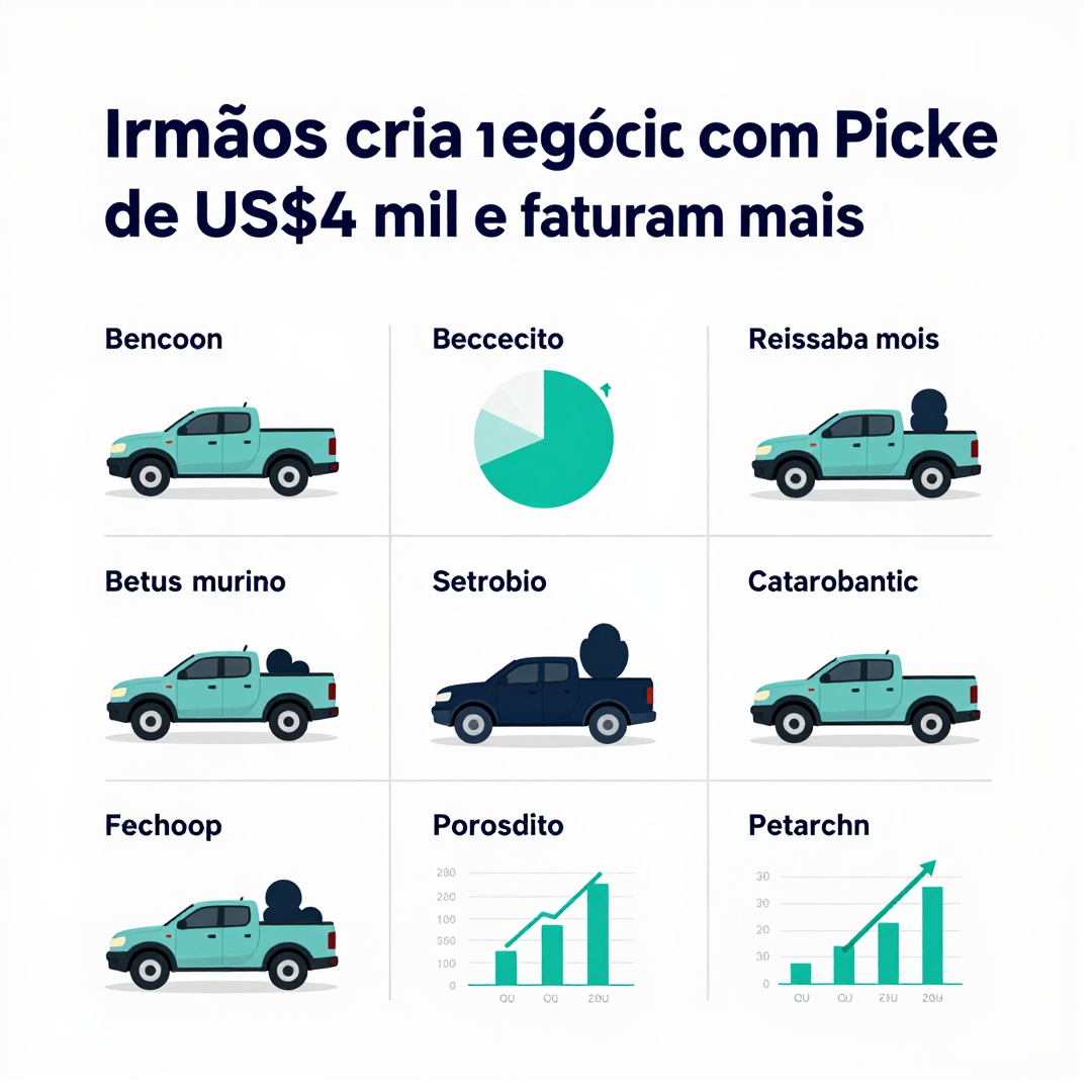 Infográfico - Irmãos criam negócio com picape de US$ 4 mil e faturam mais de US$ 3 milhões nos EUA