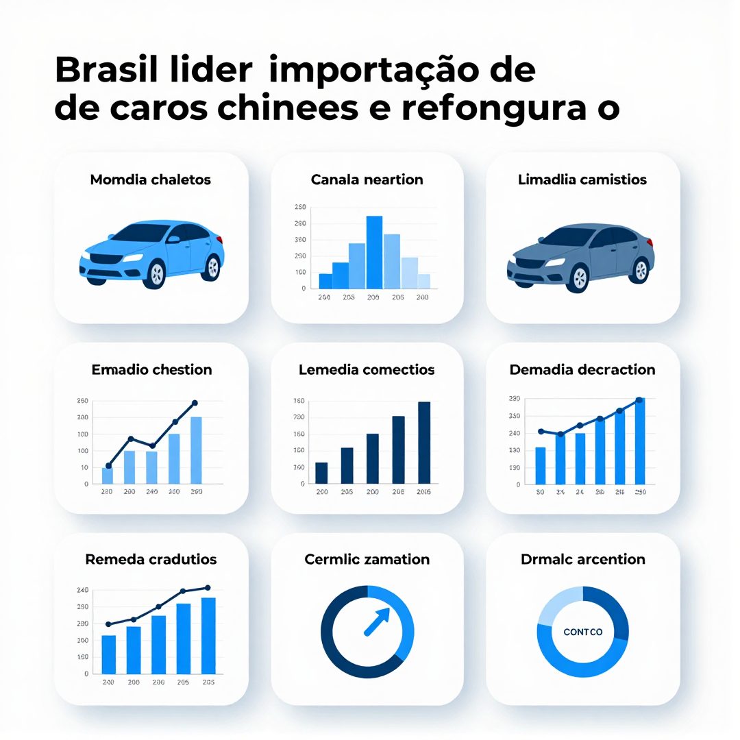 Infográfico - Brasil lidera importação de carros chineses e reconfigura o mercado automotivo global