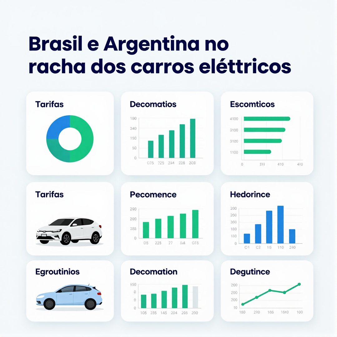 Infográfico - Brasil e Argentina no racha dos carros elétricos: tarifas, infraestrutura e o futuro da mobilidade