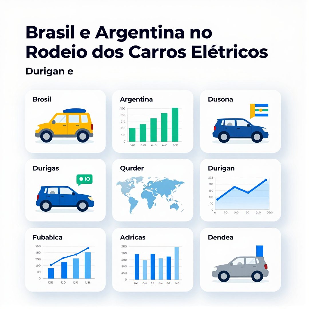 Infográfico - Brasil e Argentina no Rodeio dos Carros Elétricos: Durigan e Milei Definir o Futuro da Mobilidade?