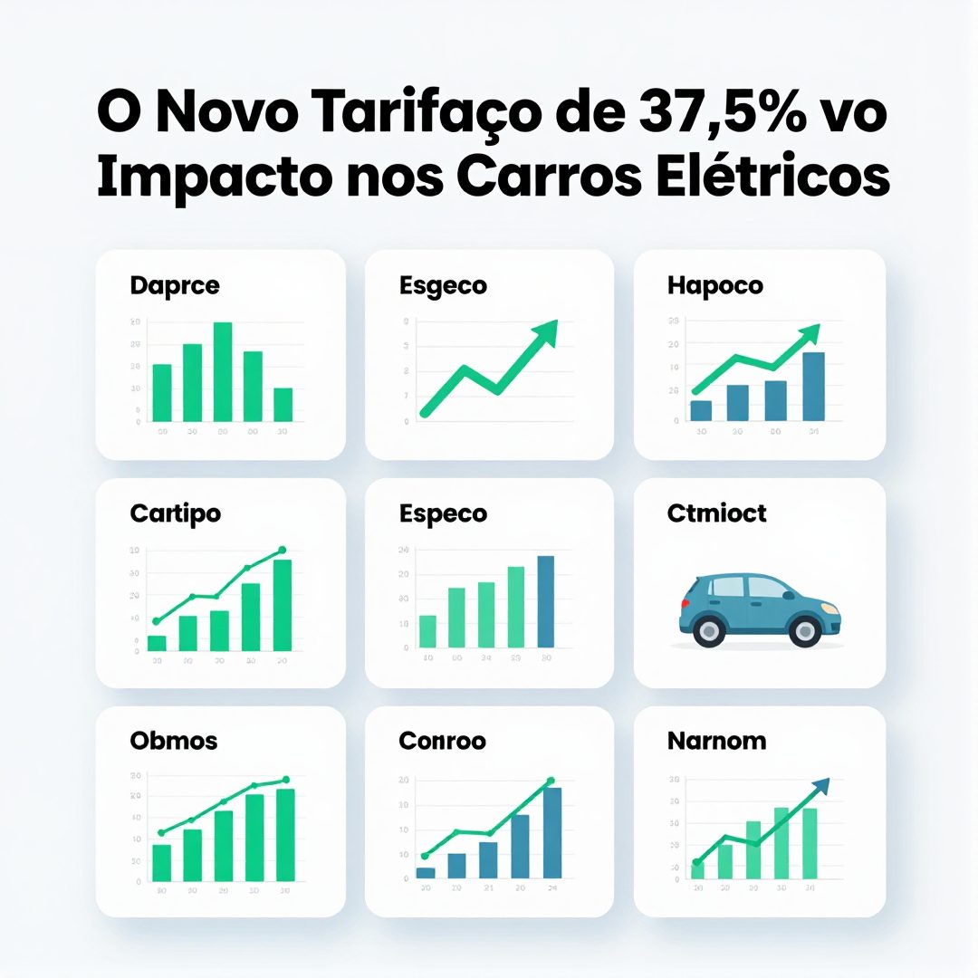Infográfico - O Novo Tarifaço de 37,5% e o Impacto nos Carros Elétricos e Veículos Internacionais Exportados do Brasil