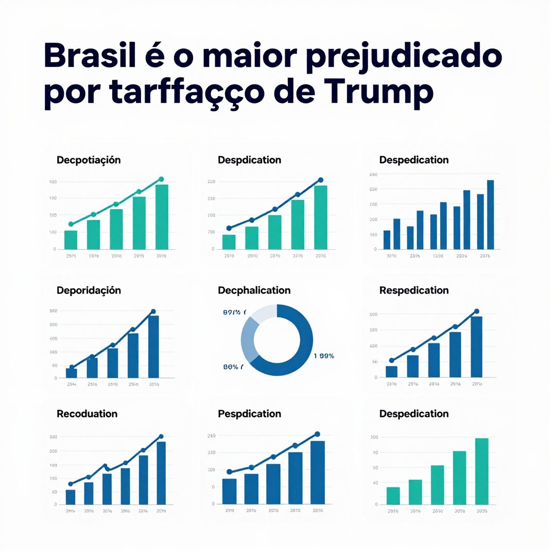 Infográfico - Brasil é o maior prejudicado por tarifaço de Trump: impacto direto na indústria automotiva e elétrica