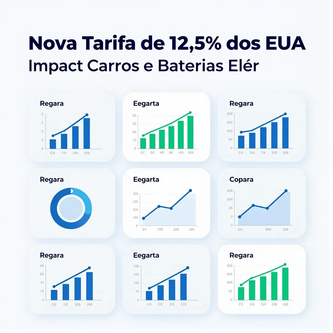 Infográfico - Nova Tarifa de 12,5% dos EUA Impacta Carros e Baterias Elétricas no Brasil