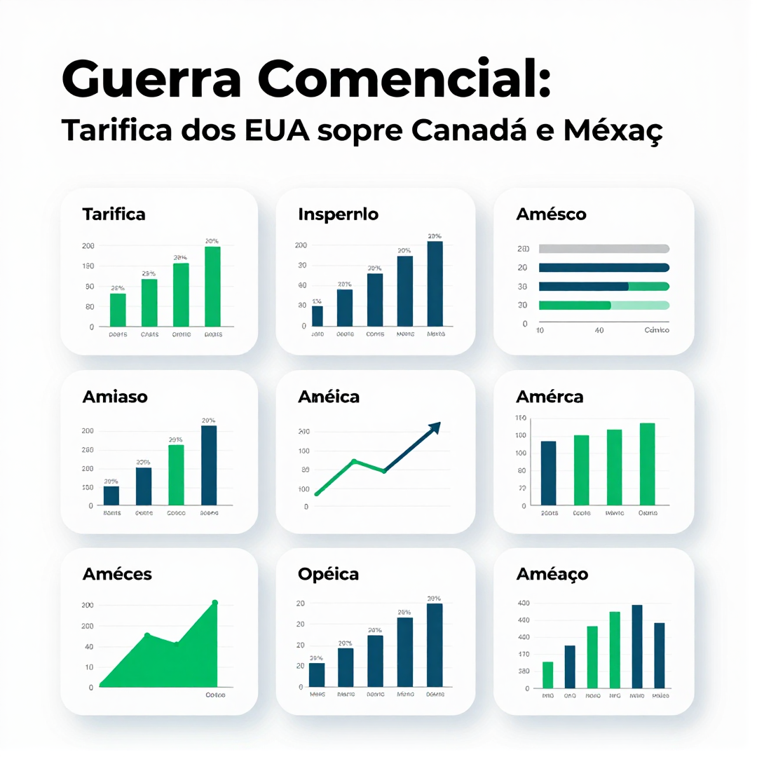 Infográfico - Guerra Comercial: Tarifa dos EUA sobre Canadá e México Ameaça Montadoras e Preços de Carros Elétricos