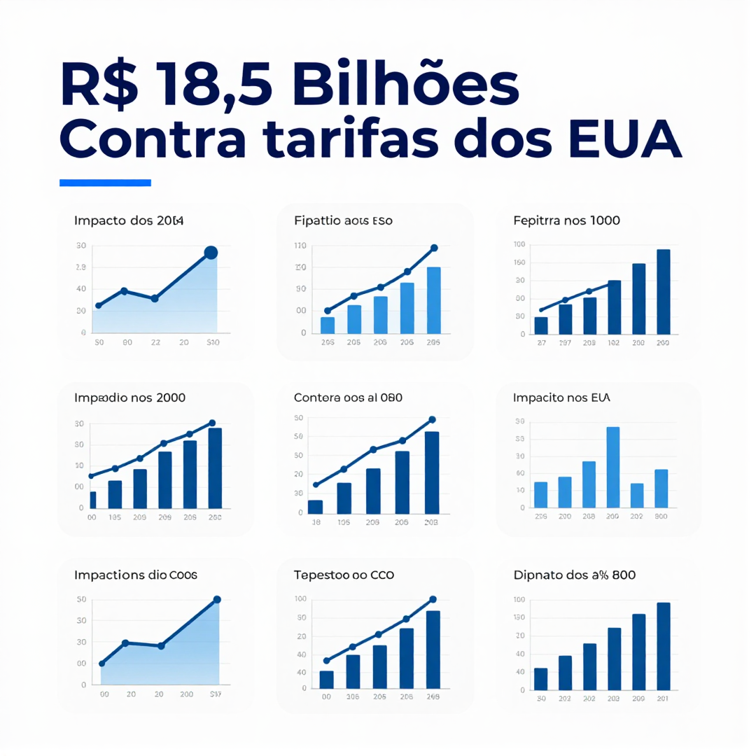 Infográfico - R$ 18,5 Bilhões Contra Tarifas dos EUA: Impacto Direto nos Carros Internacionais e na Revolução Elétrica no Brasil