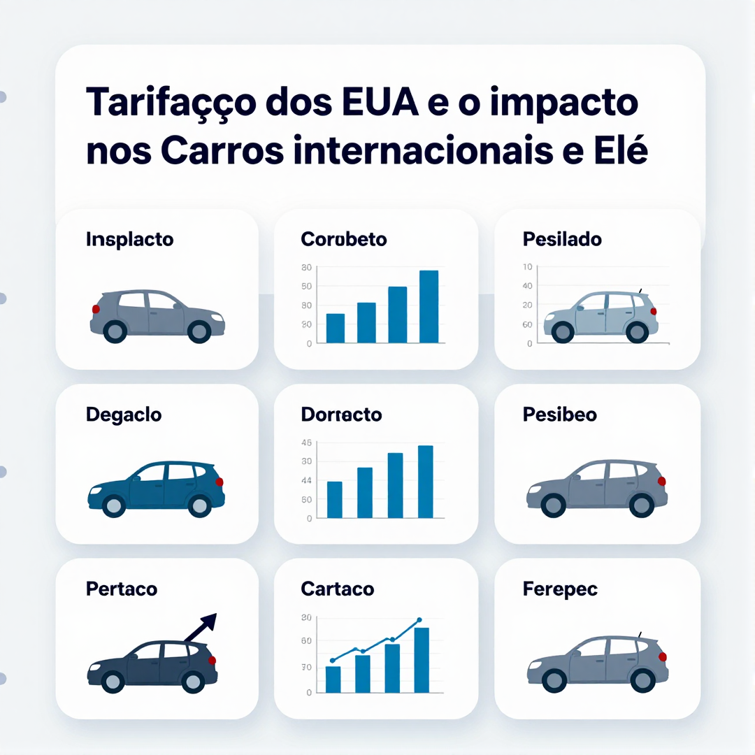 Infográfico - Tarifaço dos EUA e o Impacto nos Carros Internacionais e Elétricos no Brasil