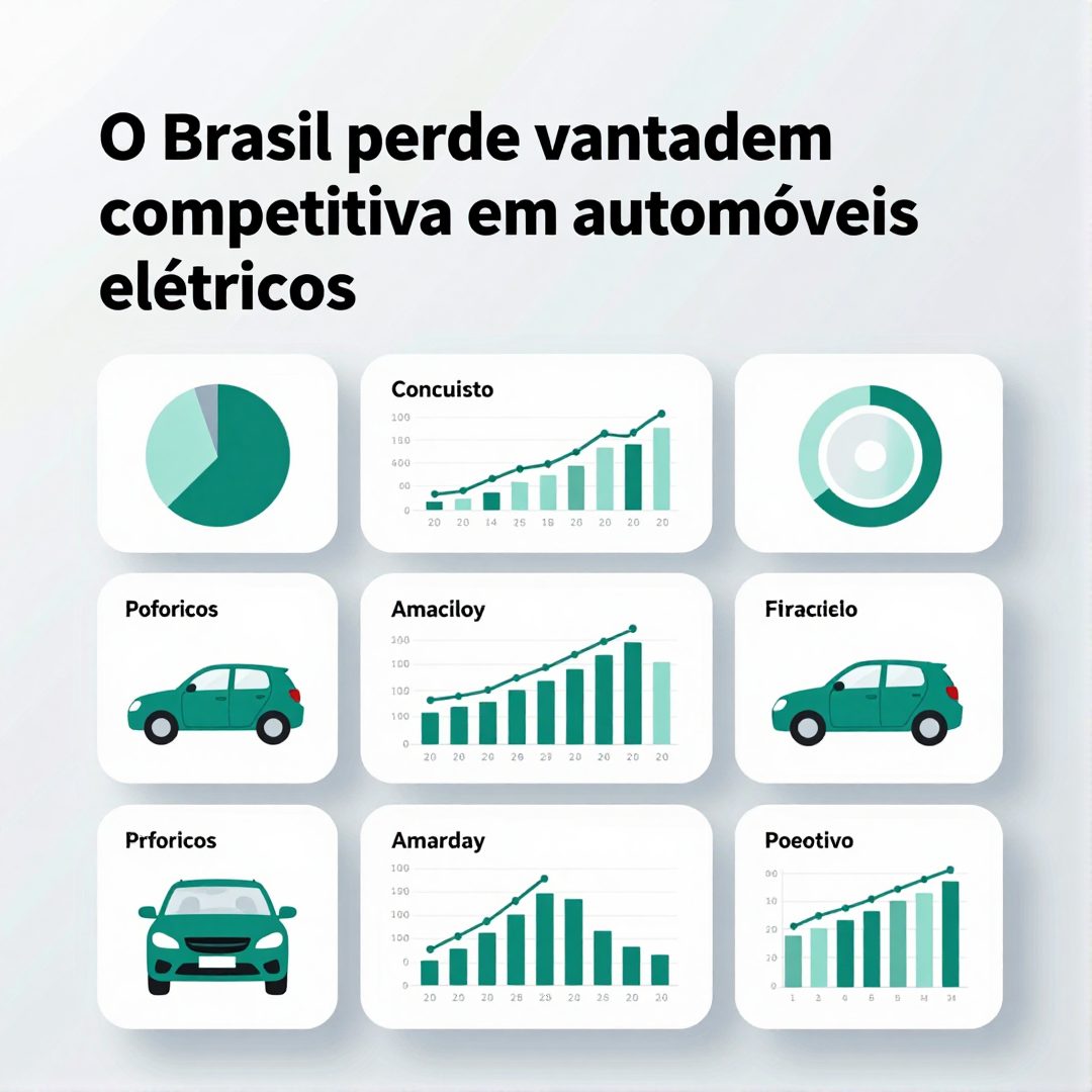 Infográfico - O Brasil perde vantagem competitiva em automóveis elétricos devido a custos elevados de importação