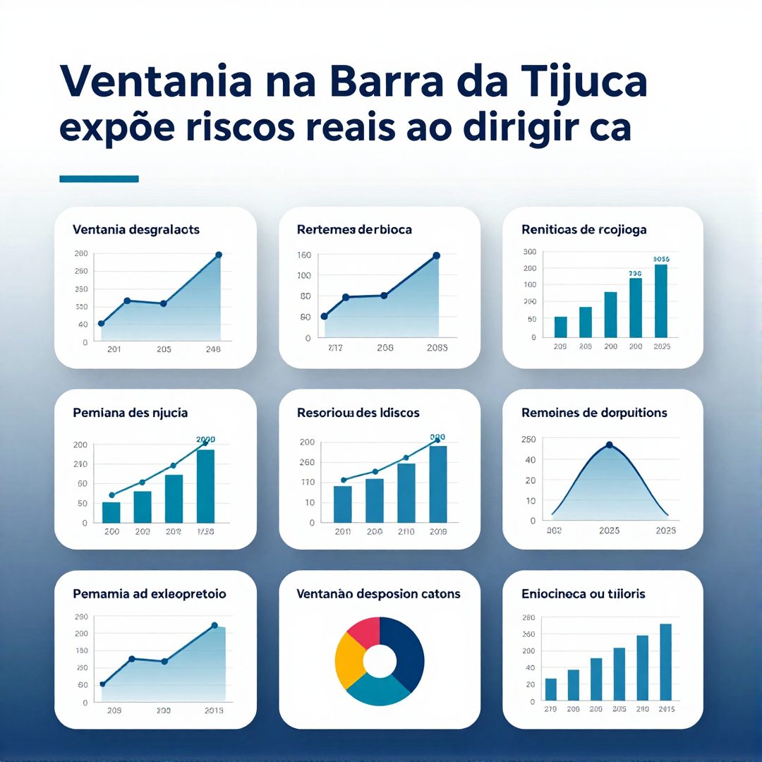 Infográfico - Ventania na Barra da Tijuca expõe riscos reais ao dirigir carros elétricos em tempestades