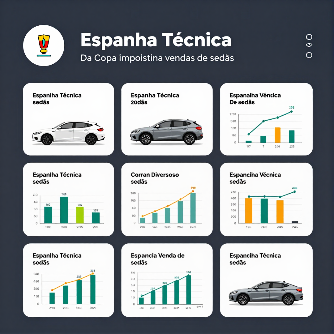Infográfico - A 'Espanha Técnica' da Copa 2026 impulsiona vendas de sedãs elétricos premium no mercado brasileiro