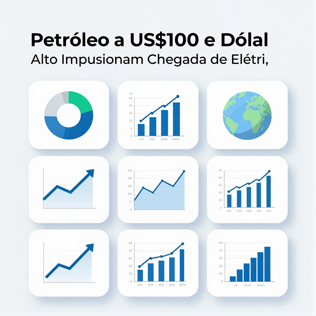 Infográfico - Petróleo a US$100 e Dólar Alto Impulsionam Chegada de Elétricos Internacionais no Brasil