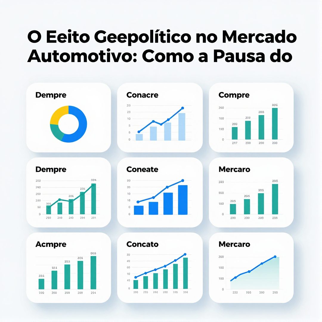 Infográfico - O Efeito Geopolítico no Mercado Automotivo: Como a Pausa do Irã e o Primário Brasileiro Alinham a Nova Era dos Carros El