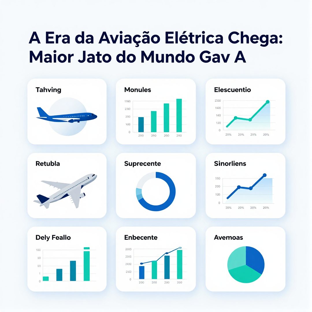 Infográfico - A Era da Aviação Elétrica Chega: Maior Jato do Mundo Gasta Apenas US$ 5 e Transforma o Mercado de Baterias