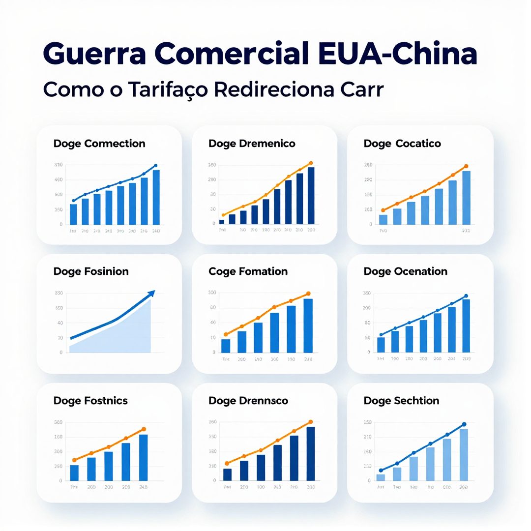 Infográfico - Guerra Comercial EUA-China: Como o Tarifaço Redireciona Carros Elétricos para o Brasil