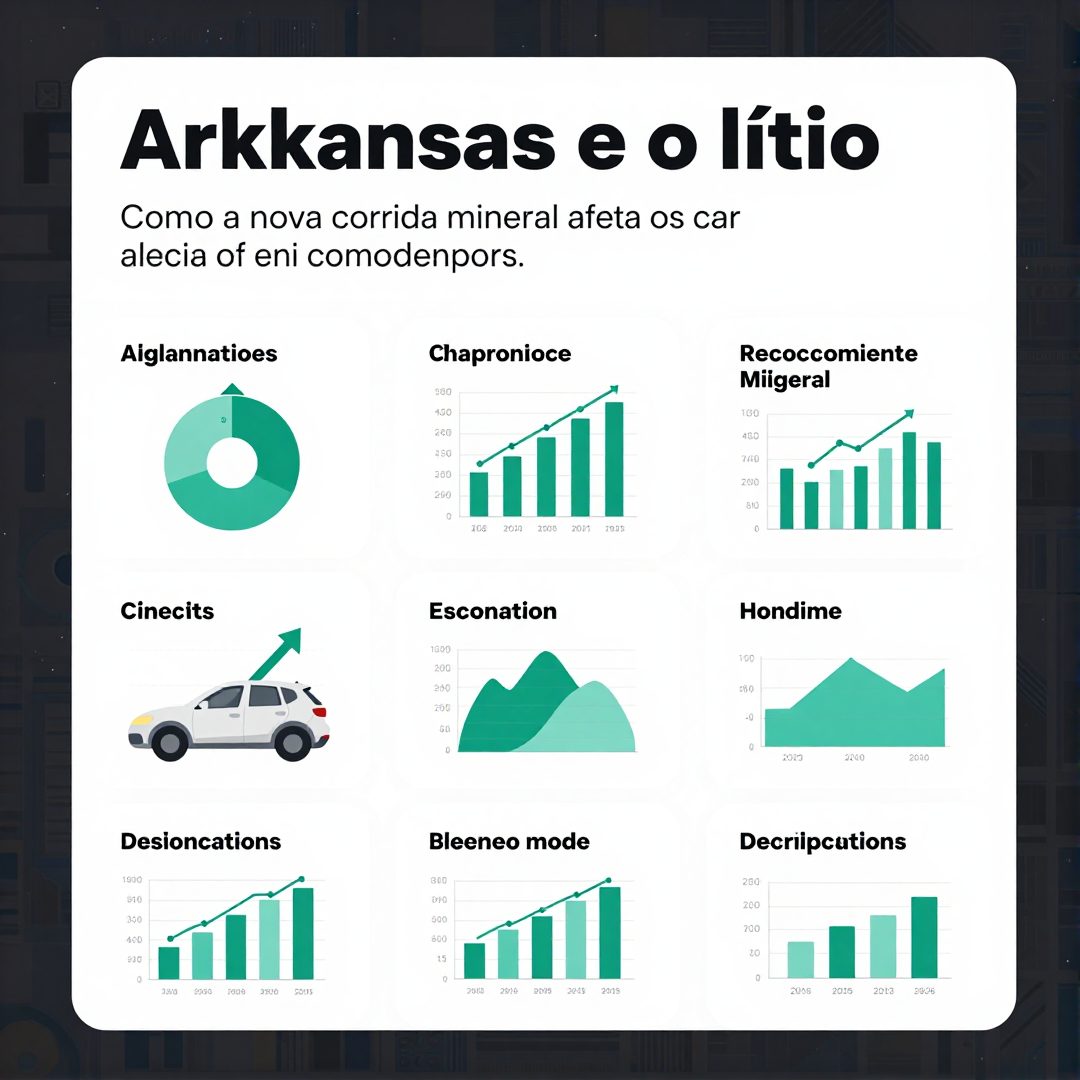 Infográfico - Arkansas e o lítio: como a nova corrida mineral afeta os carros elétricos e os usados no Brasil