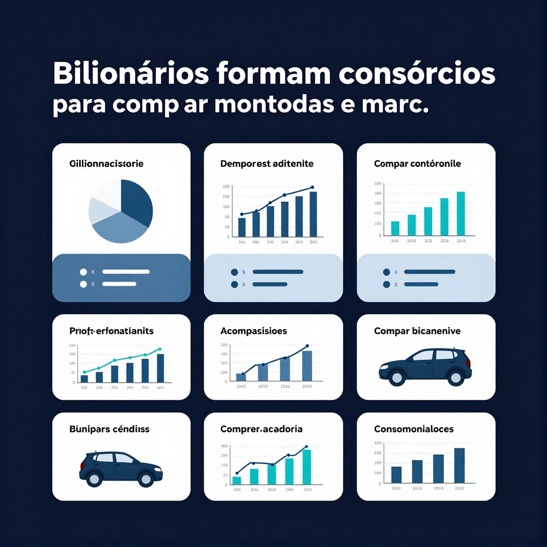 Infográfico - Bilionários formam consórcios para comprar montadoras e marcas de carros elétricos