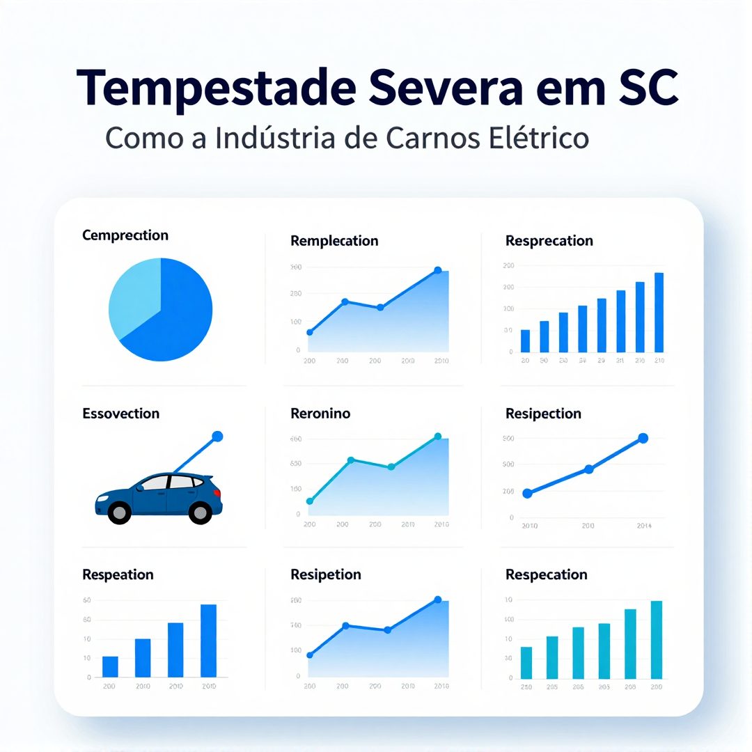 Infográfico - Tempestade Severa em SC: Como a Indústria de Carros Elétricos Reage às Condições Extremas