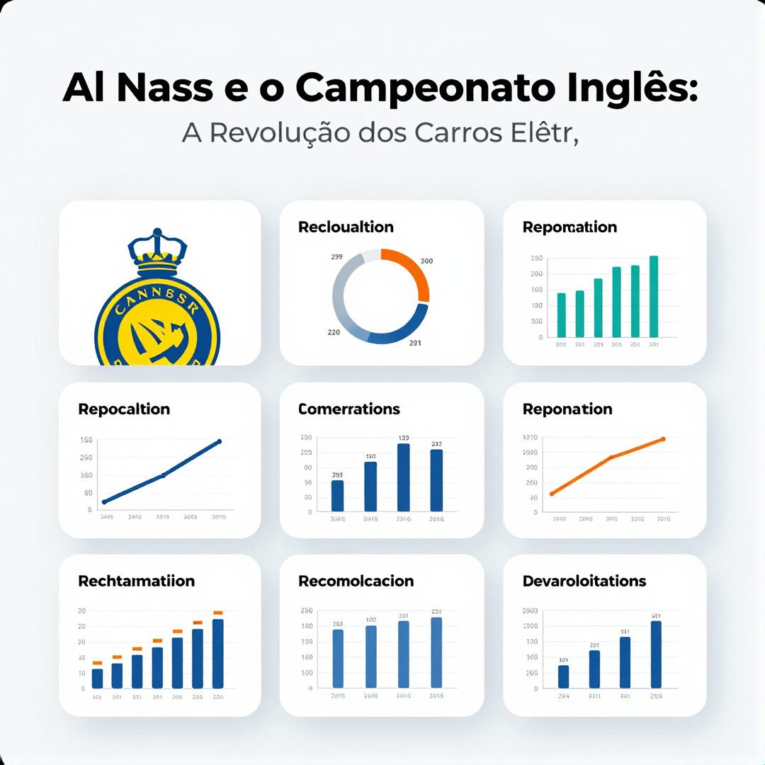 Infográfico - Al Nassr e o Campeonato Inglês: A Revolução dos Carros Elétricos nas Frotas dos Clubes