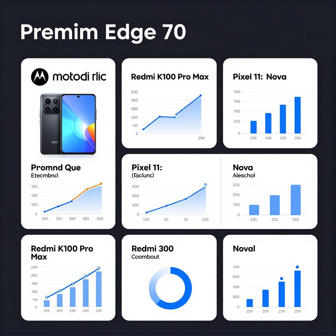 Infográfico - Motorola Edge 70 Neo, Redmi K100 Pro Max e Pixel 11: A Nova Era da Conectividade nos Carros Elétricos