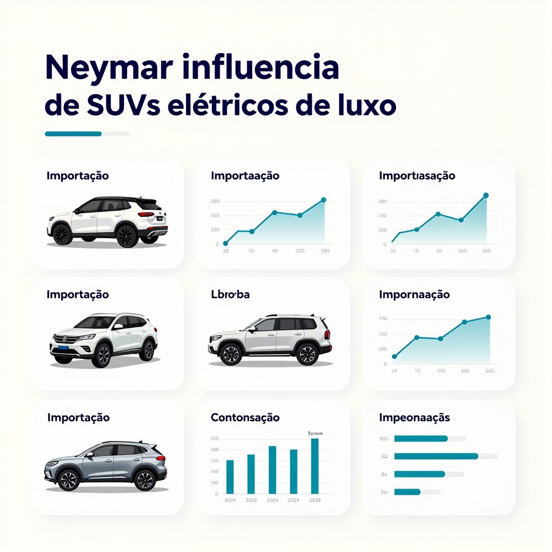 Infográfico - Neymar influencia importação de SUVs elétricos de luxo no Brasil