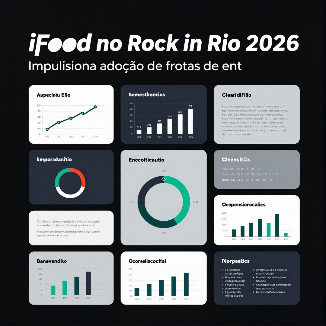 Infográfico - iFood no Rock in Rio 2026 impulsiona adoção de frotas de entrega totalmente elétricas