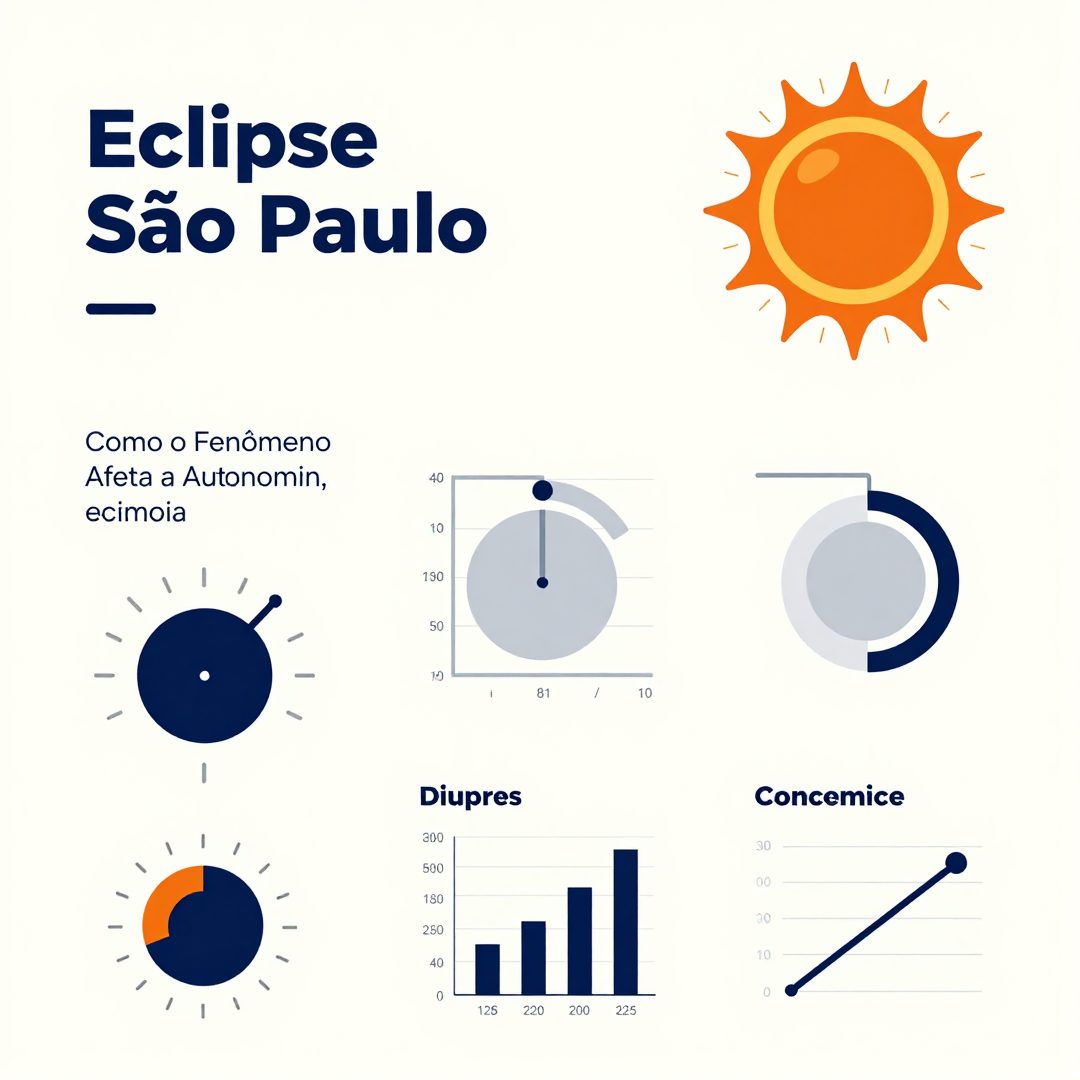 Infográfico - Eclipse Solar em São Paulo: Como o Fenômeno Afeta a Autonomia dos Carros Elétricos