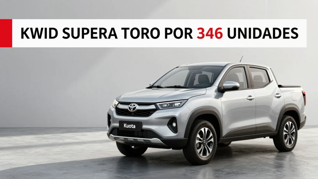 Kwid supera Toro por 348 unidades em setembro picape Toyota enfrenta desafio com