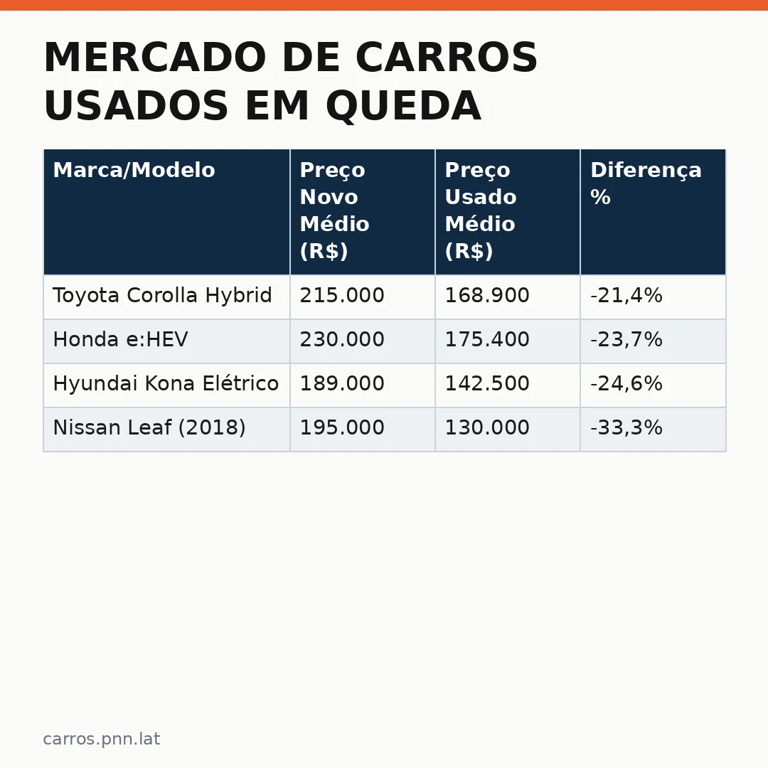 Infográfico - Mercado de carros usados em queda: oportunidades reais no fim do ano