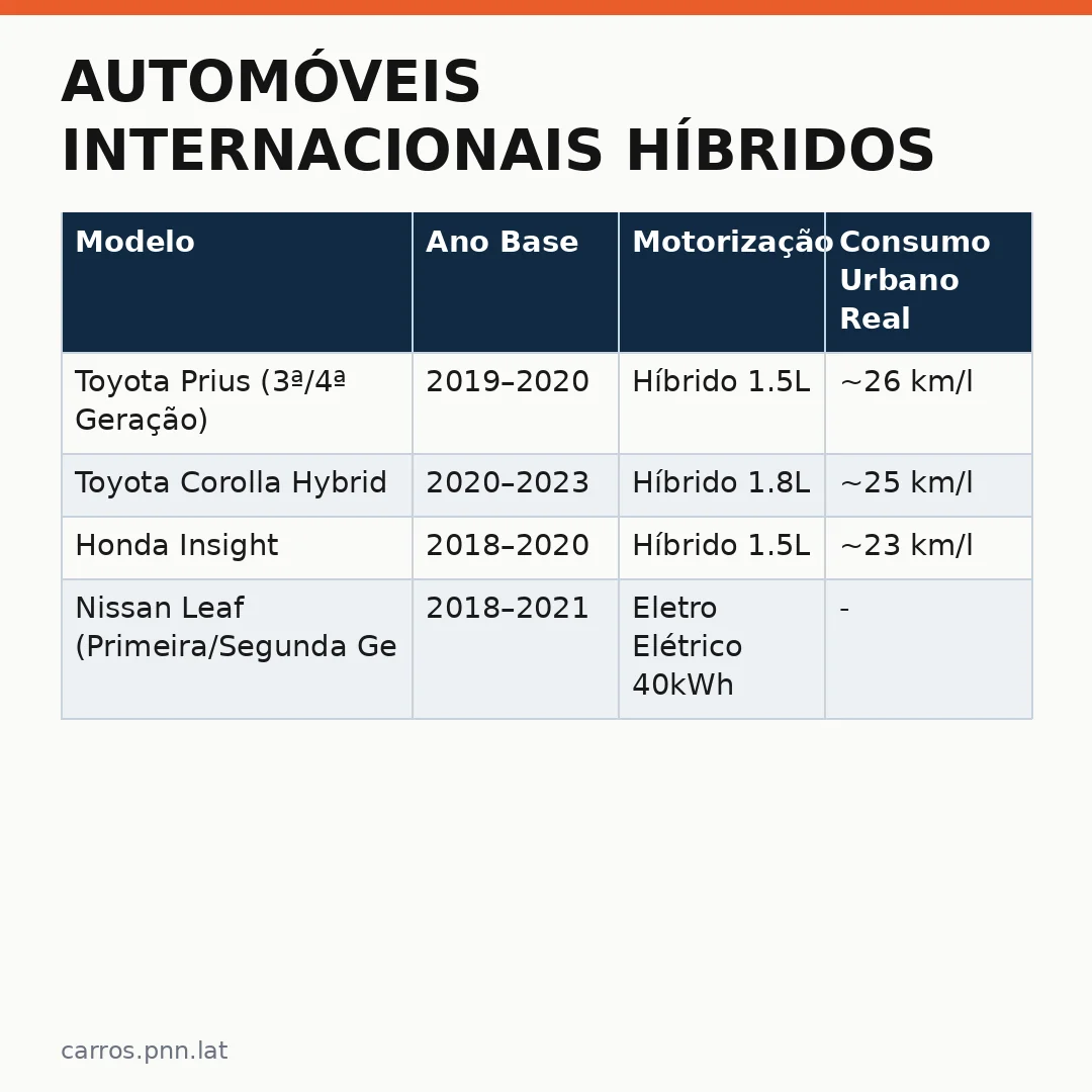 Infográfico - Automóveis internacionais híbridos usados: a escolha inteligente no mercado de automóveis internacionais carros elétrico