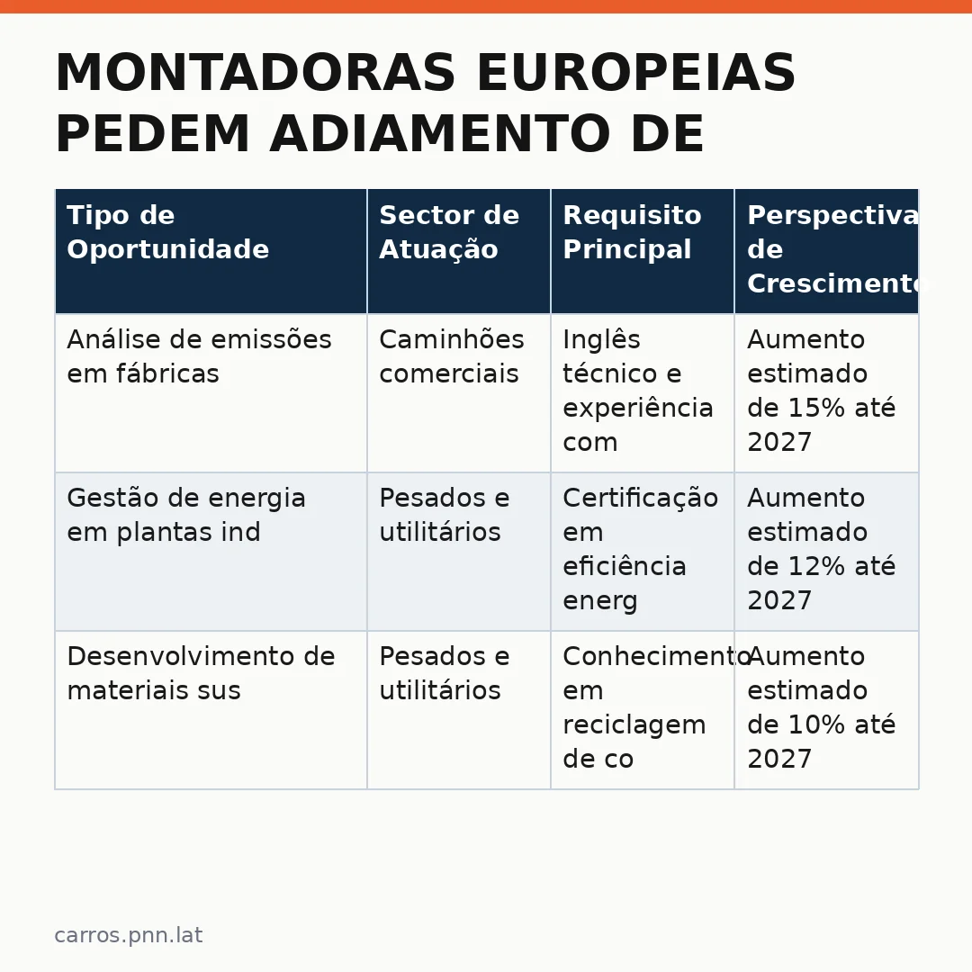 Infográfico - Montadoras Europeias Pedem Adiamento de Metas de CO₂: Oportunidades Emergem no Setor Automotivo Brasileiro