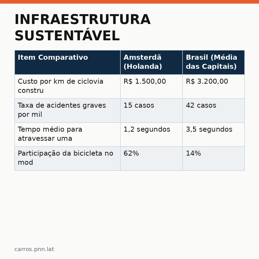 Infográfico - Infraestrutura Sustentável: O Que Amsterdã Ensina Sobre Mobilidade Urbana e Carros Elétricos