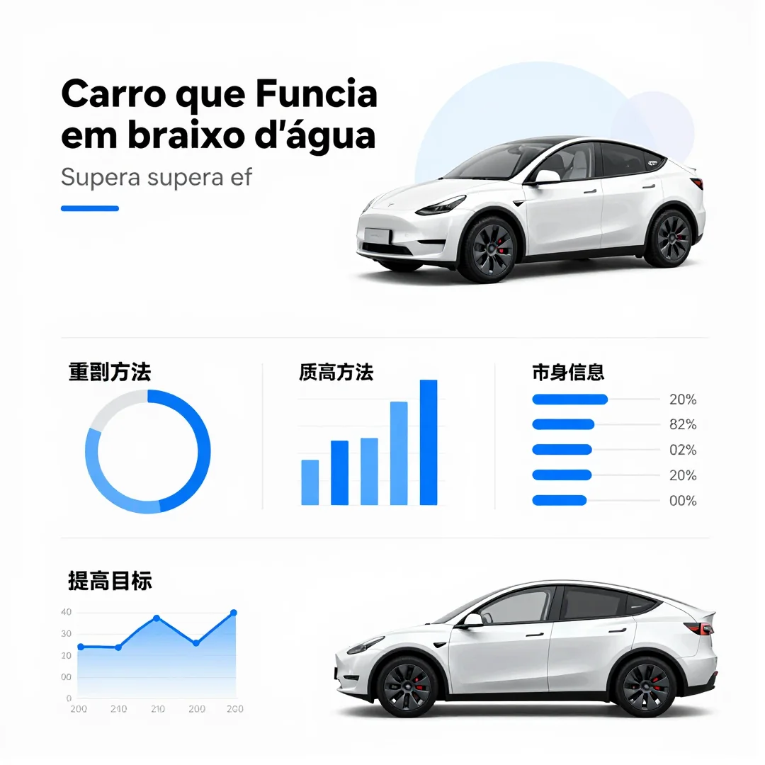 Infográfico - Tesla Model Y: O Carro que Funciona embaixo d'água supera eficiência do Toyota Prius