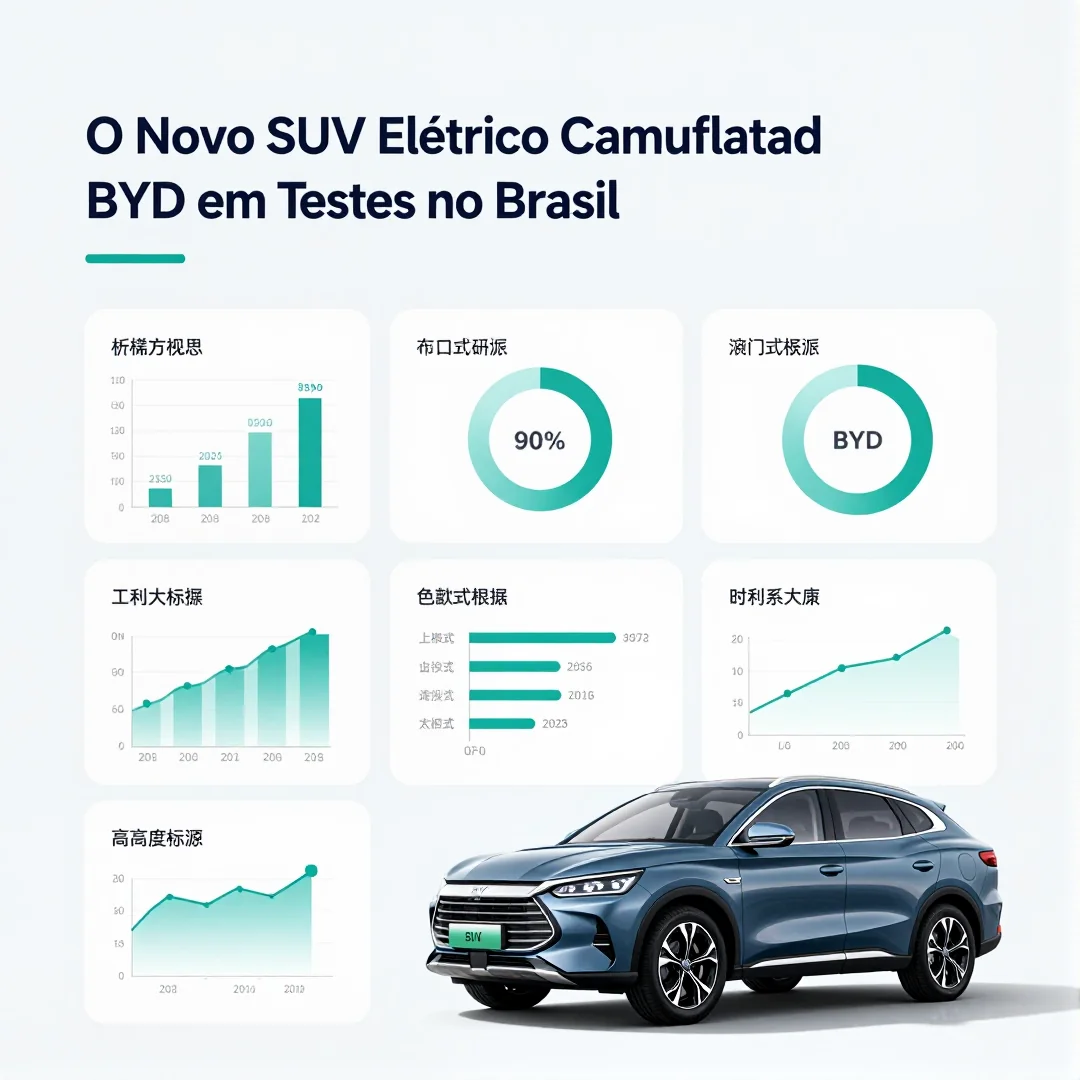 Infográfico - O Novo SUV Elétrico Camuflado da BYD em Testes no Brasil: O Que É Esperado?