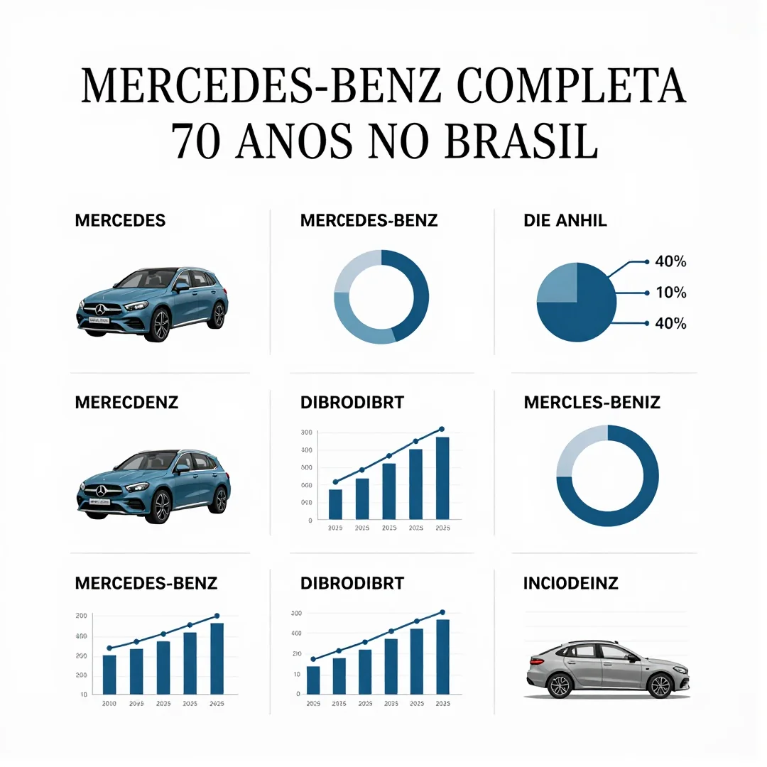 Infográfico - Mercedes-Benz completa 70 anos no Brasil: a história do primeiro sedã alemão importado