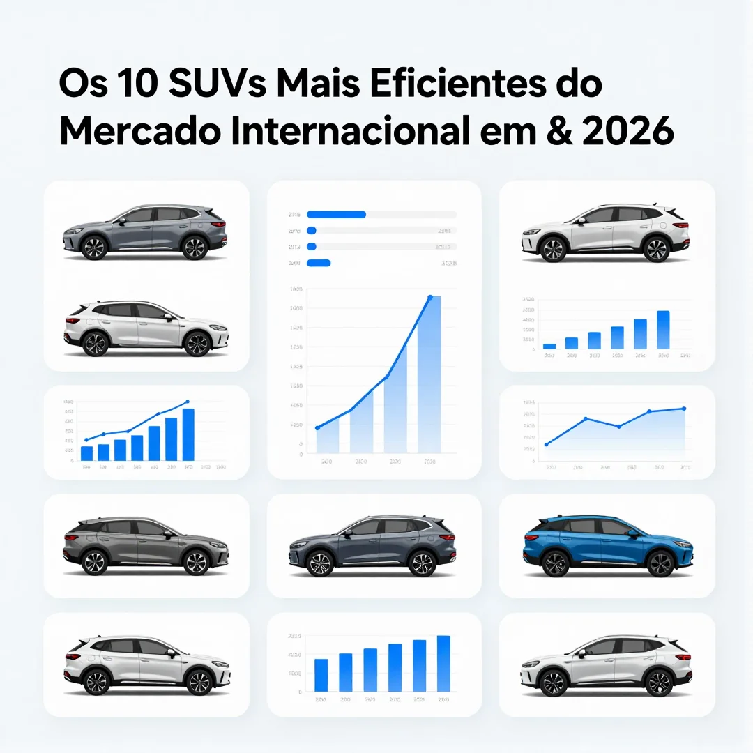 Infográfico - Os 10 SUVs Mais Eficientes do Mercado Internacional em 2026