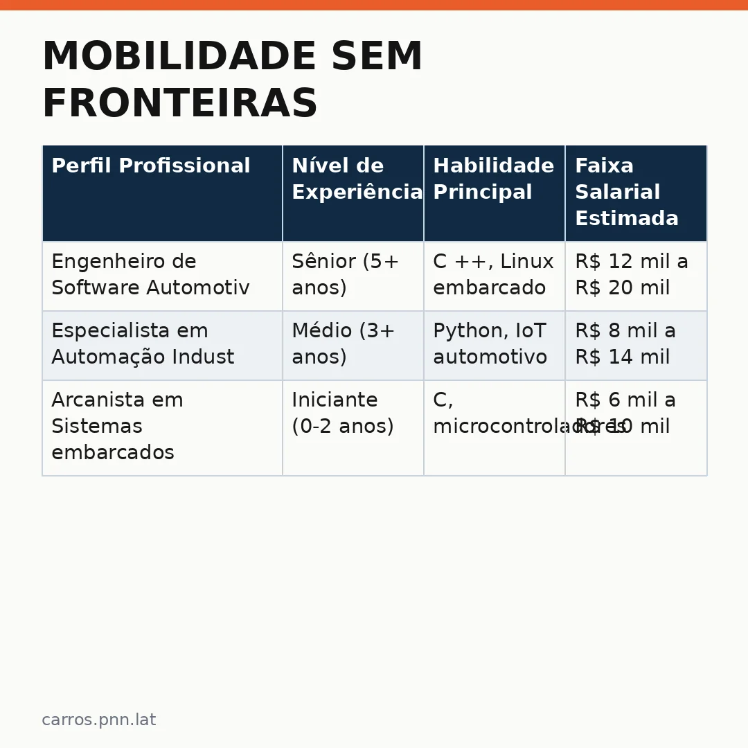 Infográfico - Mobilidade sem fronteiras: como a inovação aberta constrói o novo ecossistema e abre vagas no setor automotivo