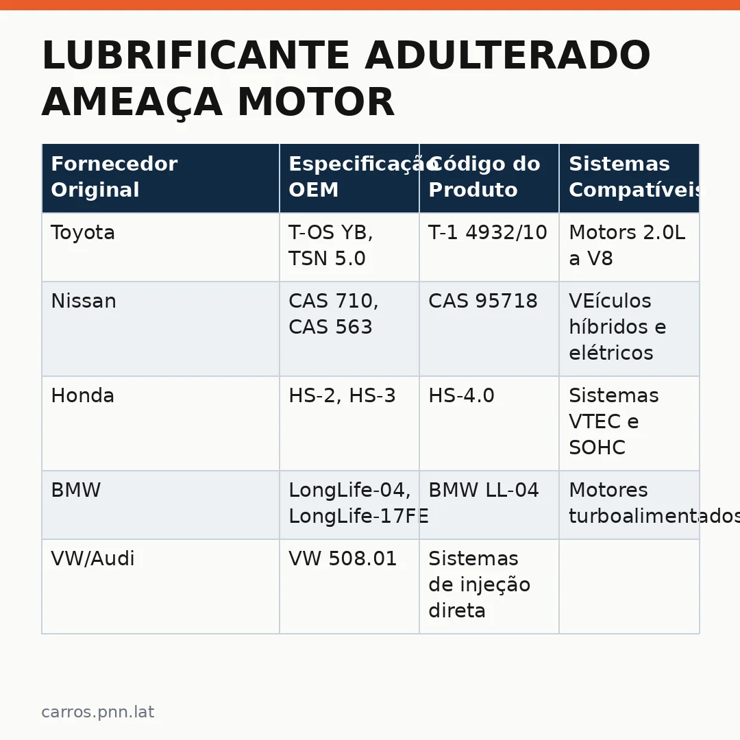 Infográfico - Lubrificante adulterado ameaça motor: O perigo silencioso nos veículos importados