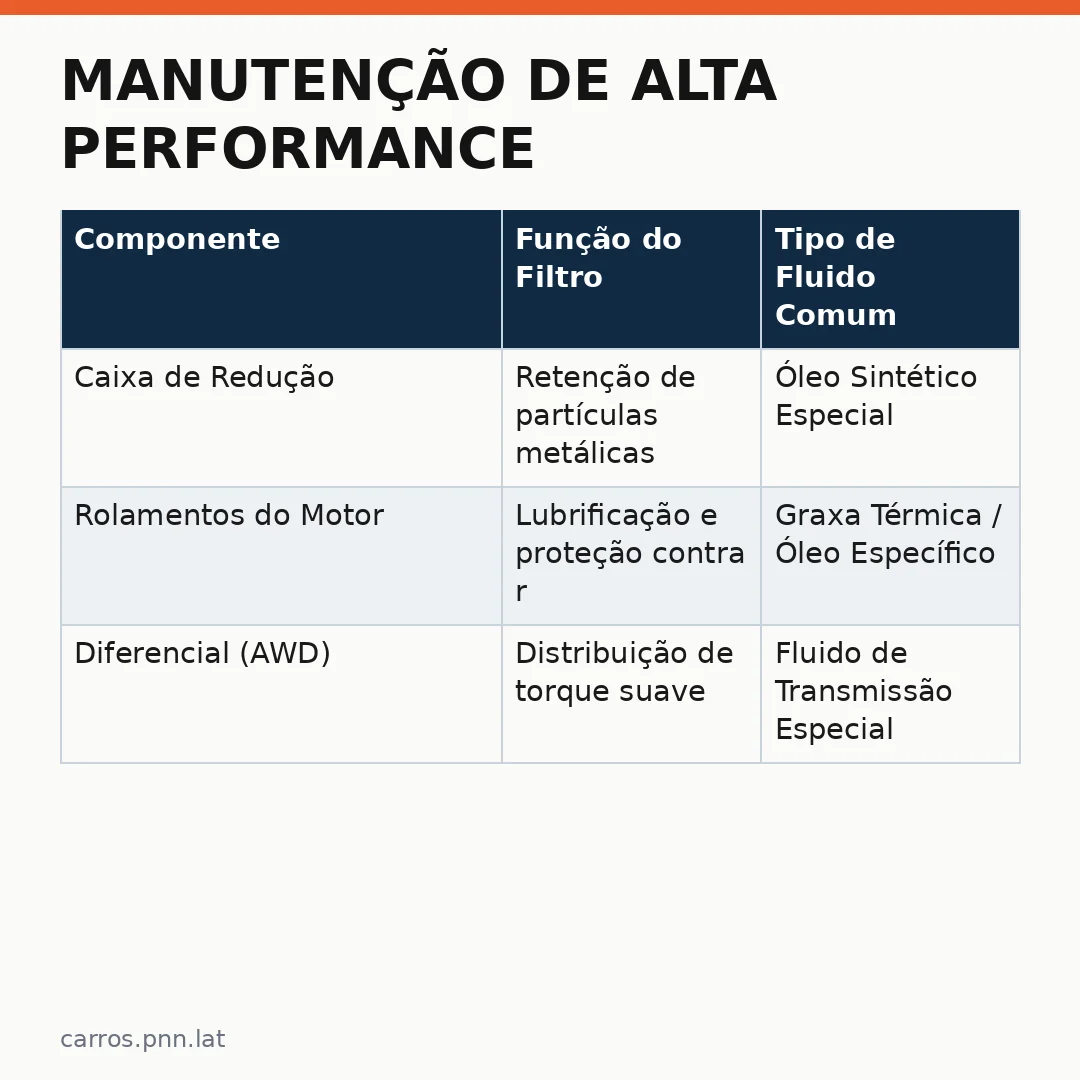Infográfico - Manutenção de Alta Performance: 5 Sistemas de Filtragem Essenciais em Automóveis Internacionais Carros Elétricos